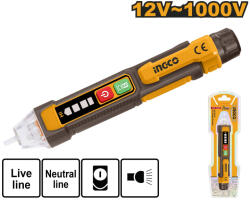 INGCO Fáziskereső érintésmentes mérés 12-1000 V-ig szigetelt (VD100091)