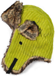 Szaleo Kordbársony fülbevaló lime egyedi, szőrmével bélelt (cz1842)