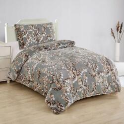  Ágyneműhuzat Barna Gallyak, macskák szürke alapon, mikroflanel, 140x200cm 70x90cm (22JMP1029)