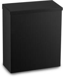 Dayco Metal Falra szerelhető Fekete rozsdamentes acél szemetes fedéllel, 7 literes - klin