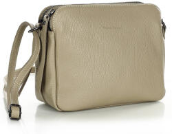 MAZZINI MARCO MAZZINI Bőr crossbody táska | bézs cappuccino