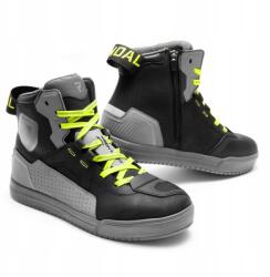 Rebelhorn Motoros Cipő Rebelhorn Vandal 2 Black Grey Fluo Yellow (46)