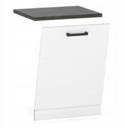 ULWE Konyhaszekrény Előlap Beépíthető Mosogatógép 60CM Fehér Matt Teakonyha Polc Modul (E-KFM 60 B/BM)