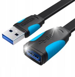 Vention Lapos Kábel Hosszabbító Usb 3.0 Ellenálló Fekete 1M (VAS-A13-B100)