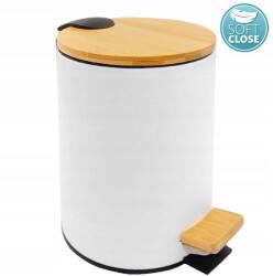 SAPHO Szemeteskosár Aqualine Bamboo 3 l fehér (BI006)