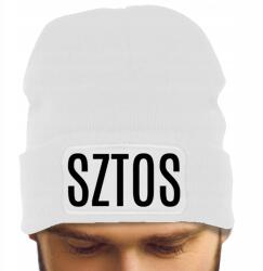  Férfi Téli Sapka Fehér Őszi Téli Vicces Divatos Nyomtatás Sztos (Czapka Zimowa SZTOS Biała)