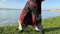  Nepáli Aladdin nadrág - Om mantrával - szürke- fekete - bordó