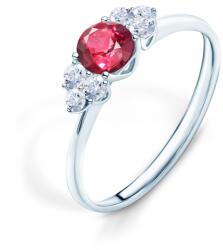 SAVICKI Inel de logodnă Fairytale: aur alb, rubin - savicki - 7 503,00 RON