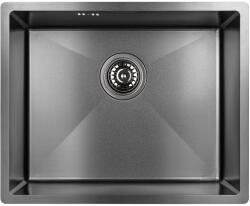Laveo Marmara, 1 kamrás rozsdamentes mosogató 540x440x200 mm, grafit, LAV-SAM_510P (LAV-SAM_510P)