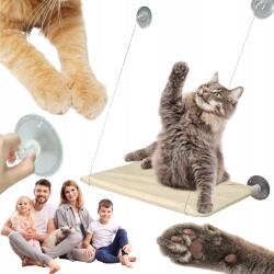 SATIS Fekhely Macskahinta, ablakra, stabil, tapadókorongos, bézs (EB935)