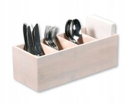 Kesper Tálalószekrény, 35 x 12 x 14 cm, bambusz, fehér Kesper 57850 (57850k)