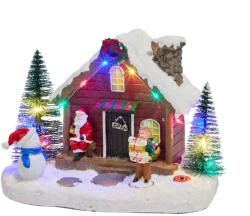 Karácsonyi falu világítós jelenet - Mikulás háza (3219205_3)