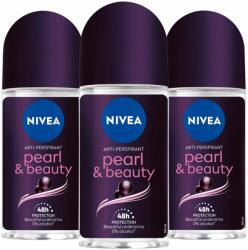 Nivea Pearl & Beauty Black női izzadásgátló golyós dezodor 48H 3x50ml (5905930225996)