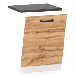 ULWE Konyhaszekrény Előlap Beépíthető Mosogatógép 60CM Tölgy Wotan Melléképület Könyvespolc Modul (E-KFM60 B/DW)