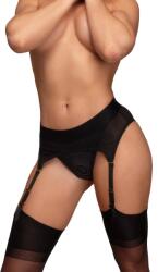 DreamToys Vail Strap-on Portjartier Marime M cu Dildo Inclus din Silicon, Negru, 15.5 cm