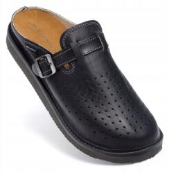 PanSzew Férfi Bőr Papucs, Klasszikus Otthoni Papucs Állítható Méretben 39-46 PanSzew (Kapcie Męskie Skórzane Oryginalne z Sprzączką)