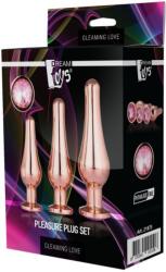 DreamToys Set 3 Dopuri Anale Pleasure Plug Auriu Gleaming Love