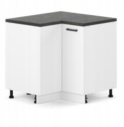 ULWE Konyhai Sarokszekrény Álló Alsó 90x90cm Fehér Matt Aneksz Polcos Modul (E-SDN 2D B/BM)
