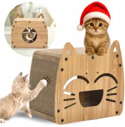  Kaparófa Macska Játék Karton Házikó Mdf Kaparófa Fekhely Szilárd (YH0003)