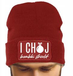  Téli Sapka Férfi Piros Vicces Nyomtatás És Ch*j Bombák Lövés Minták (Czapka Zimowa I Ch*j Bombki Strzelił Czerwona)