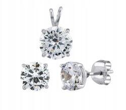 Silvego Ezüst ékszerszett tiszta kristályokkal fülbevaló és medál (JJJS5RC1)