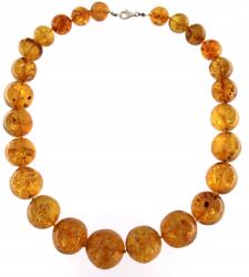  Balti borostyán nyaklánc 62 cm ezüst 925 tanúsítvány