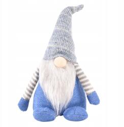 Tajemniczy ogród Karácsonyi dekoráció Téli sötétkék ülő manó 33 cm Karácsony (5903039445994)