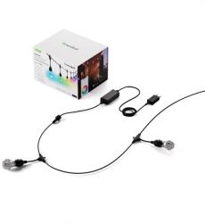 Nanoleaf Instalatie exterior LED Smart Nanoleaf Outdoor String Lights Starter Kit, 15m, Control vocal, WiFi, RGB (NF084K02-20SLO)