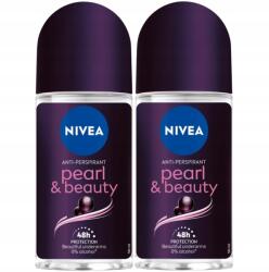 Nivea Pearl & Beauty Black női izzadásgátló golyós dezodor 48H 2x50ml (5905930225897)