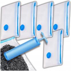  5 db-os ruhatároló zsák szett 50x60 cm-es vákuum tároló vízálló (Zestaw 5 szt worki na ubrania próżniowy)