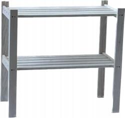  Fa Könyvespolc Kamrába Pince Garázs Iroda 59x62, 8x32, 9 2 Polcok Fehér (590-628-329-2)