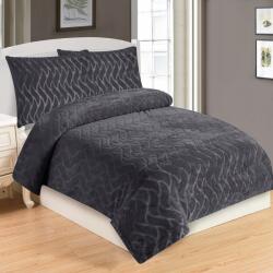 Ágyneműhuzat Structure Wave Sötétszürke, egyszínű, mikroflanel, 140x200cm… (1150044.34)
