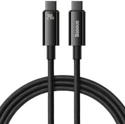 Baseus Cablu Baseus Tungsten Gold USB-C la USB-C, 240W, 3m, Negru