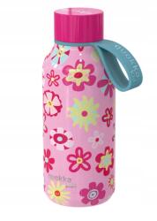 QUOKKA Masszív gyerek rozsdamentes acél termosz virágos pánttal 330 ml (40144)