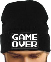  Téli Sapka Férfi Fekete Ősz Tél Vicces Divatos Nyomtatott Game Over (Czapka Zimowa Game Over Czarna)