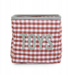 Childhome Játékkosár 30x30x30 cm Vichy Terrakotta (fb-CCVBT30)