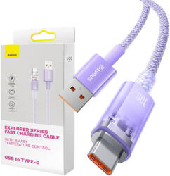 Baseus Cablu de incarcare rapida USB-C Baseus Flash, QC 3.0, Huawei SCP, Samsung AFC, 5A, 1m (verde)