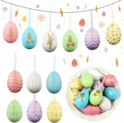  Dekoratív húsvéti tojások, 42 darabos készlet, színes (0042)