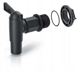 Prosperplast csaptelep esővízgyűjtő hordóhoz Cantap 2 fekete tartozék (ITAP2-S411)