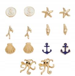  Even&Odd Gold-Multicolor fülbevalók (EWJ-DC230330)