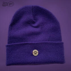 Dog And You Kutyás Téli Sapka Lila (Választható kutya minták) (telisapka_lila)