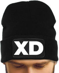  Férfi Téli Sapka Fekete Őszi Téli Vicces Divatos Nyomtatás XD (Czapka Zimowa XD Czarna)