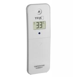 TFA Transmitator wireless digital pentru temperatura si umiditate, afisaj LCD, alb, compatibil MARBELLA, TFA 30.3239. 02 (AB-30.3239.02)