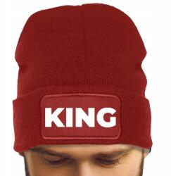 Férfi Téli Sapka Piros Őszi Téli Vicces Divatos Nyomtatott King (Czapka Zimowa King Czerwona)