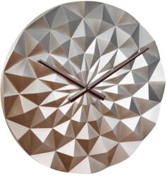 TFA Ceas geometric de precizie, analog, de perete, creat de designer, model DIAMOND, roz auriu metalic, TFA 60.3063. 51 (AB-60.3063.51)
