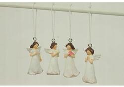 Autronic polyresin angyalka, függő, bézs, dekoratív, 4 szín keveréke (au-dopr-AND723125)