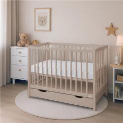 New Baby Pătuț pentru copii cu sertar New Baby BASIC culoare cașmir