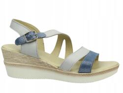 Helios Női Szandál Helios 244 Kék Valódi Bőr Könnyű Talpú (244.26)