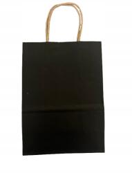  Fekete papír ajándéktasak 15x21x8cm 10 darab