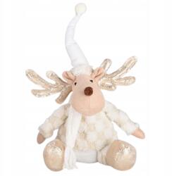 Direct home and garden Karácsonyi dekoráció Téli rénszarvas arany szarvakkal 51 cm Karácsony